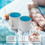Miamio Kaffeetassen blau Lumera 6er Set Keramik 350ml