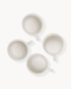 Miamio Kaffeetassen weiß Oasis 4er Set Keramik 450ml