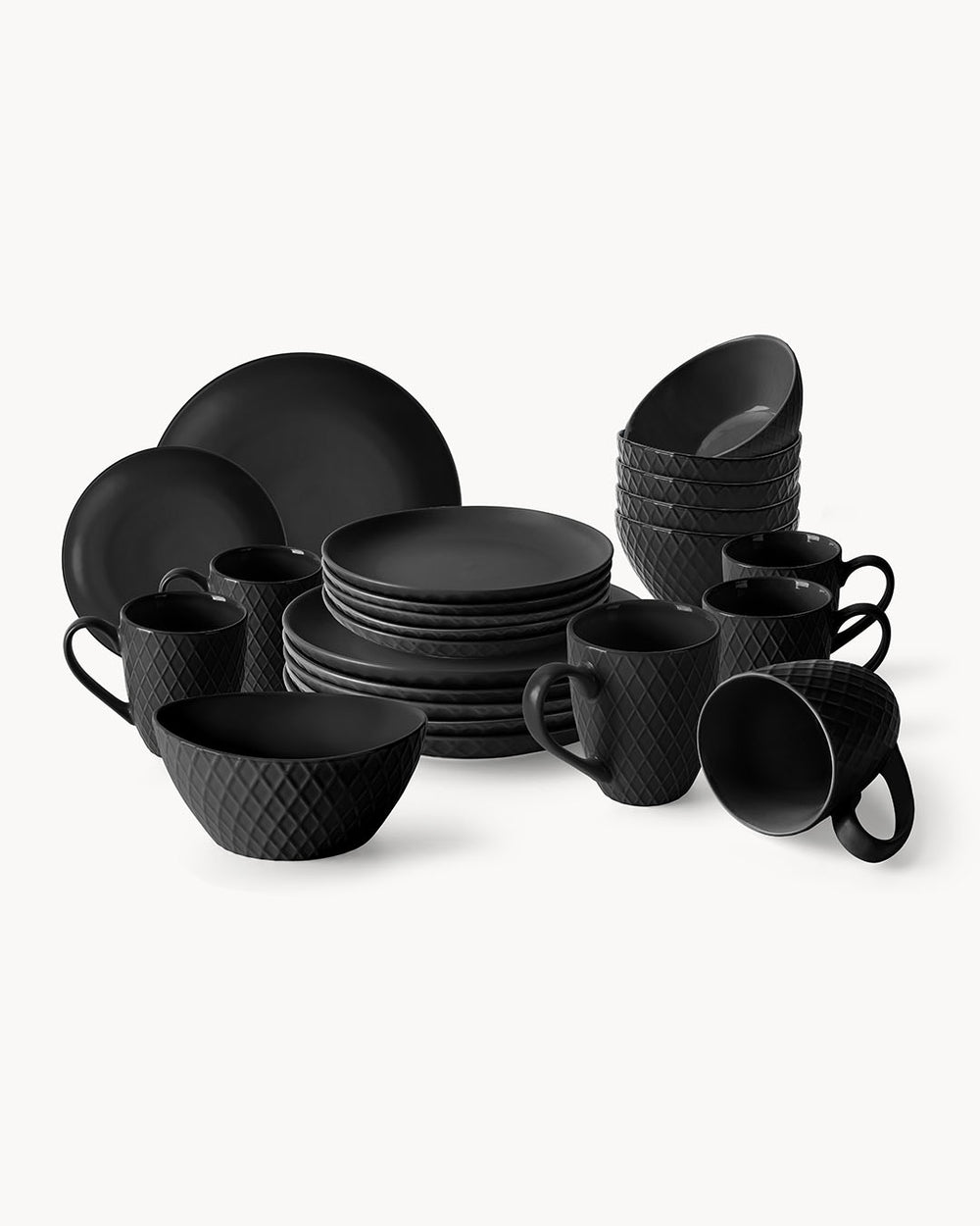 Miamio Palmanova Geschirr Set 24-teilig für 6 Personen Keramik