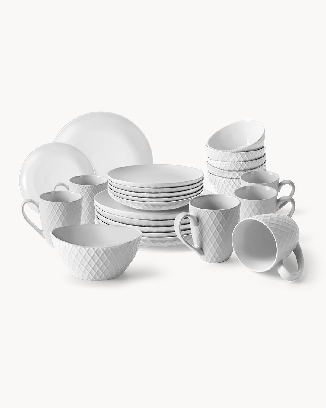 Miamio Palmanova Geschirr Set 24-teilig für 6 Personen Keramik