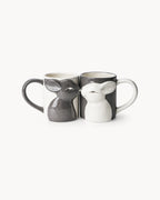 Miamio Parchen Tassen 3D Hasen Keramik, Geschenk fur Paare