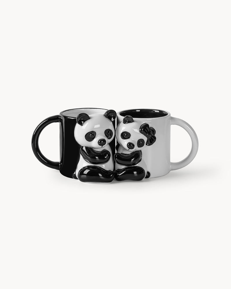 Miamio Parchen Tassen 3D Panda Keramik, Geschenk fur Paare