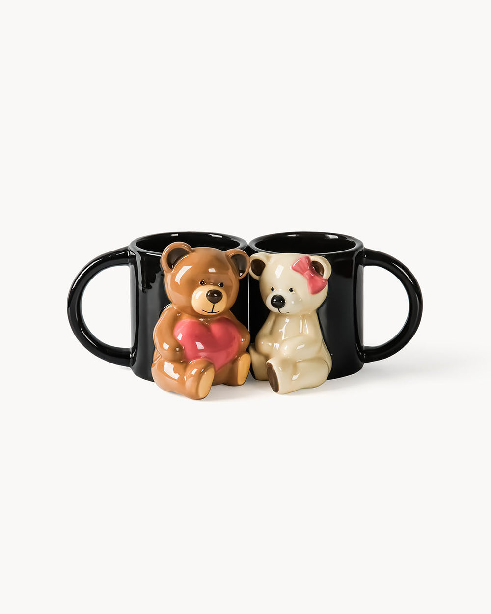 Miamio Parchen Tassen 3D Teddybar Keramik, Geschenk fur Paare