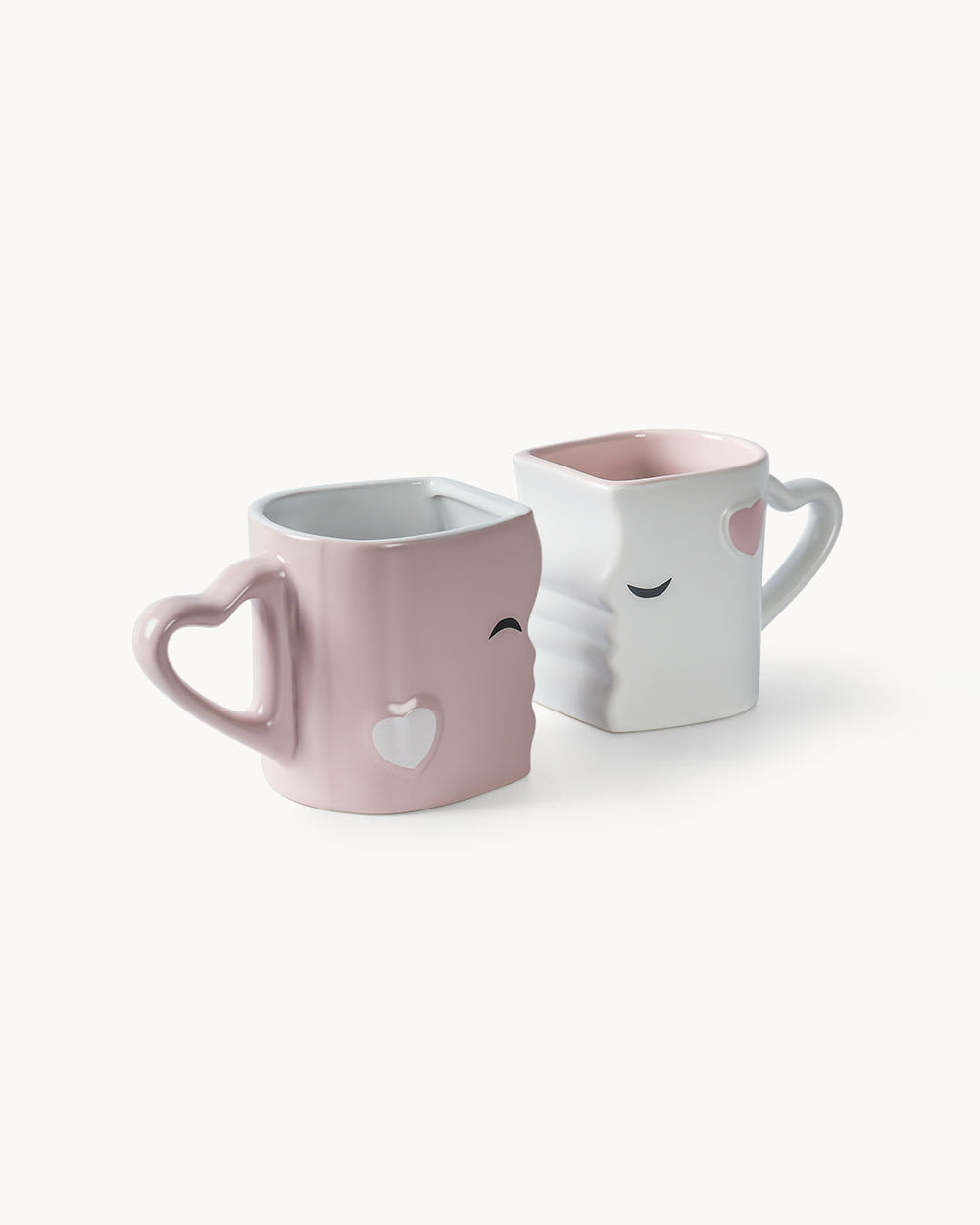 Miamio Parchen Tassen Set Keramik, kussende Tassen Geschenk fur Paare