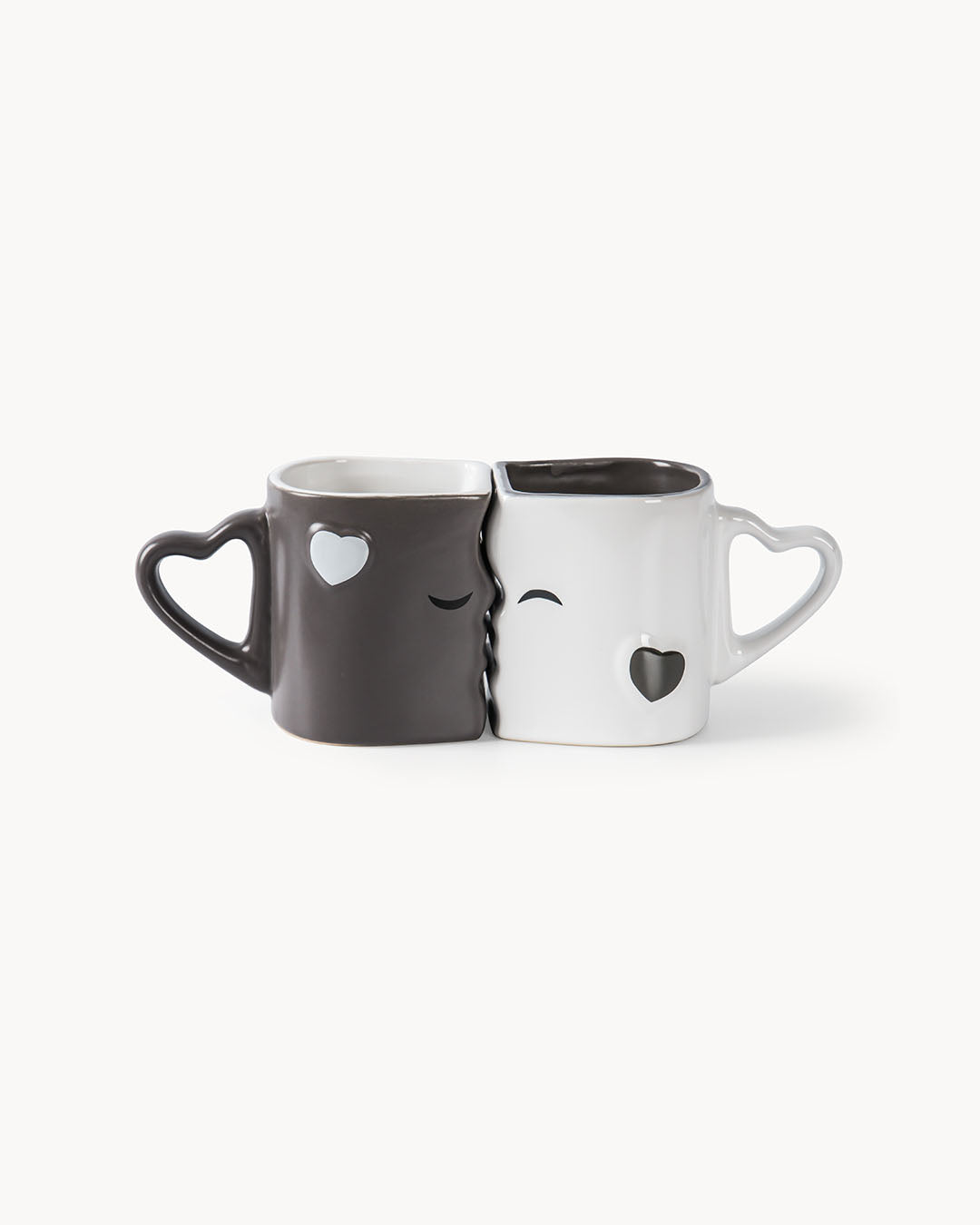 Miamio Parchen Tassen Set Keramik, kussende Tassen Geschenk fur Paare