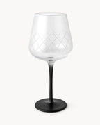 Miamio Rotweinglaser Crystaluna 4er Set Glas mit schwarzem Fuß