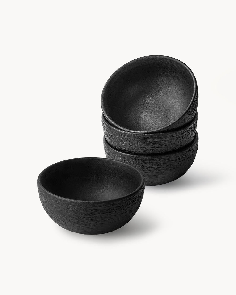 Miamio Schüssel schwarz Oasis 4er Set Keramik 750ml
