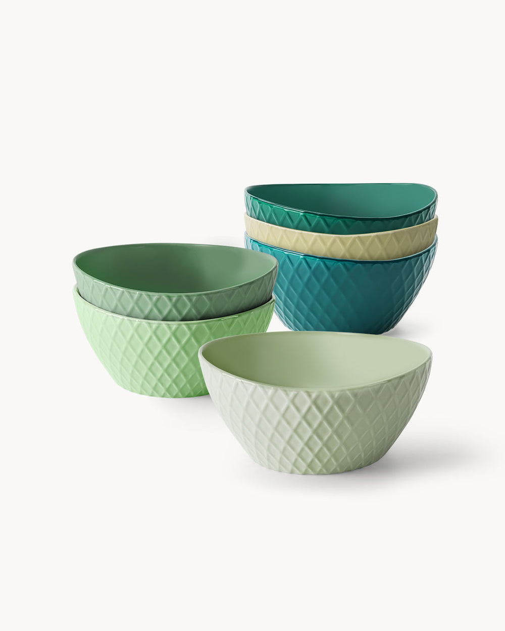 Miamio Schussel Palmanova 6er Set Keramik 800ml jungle