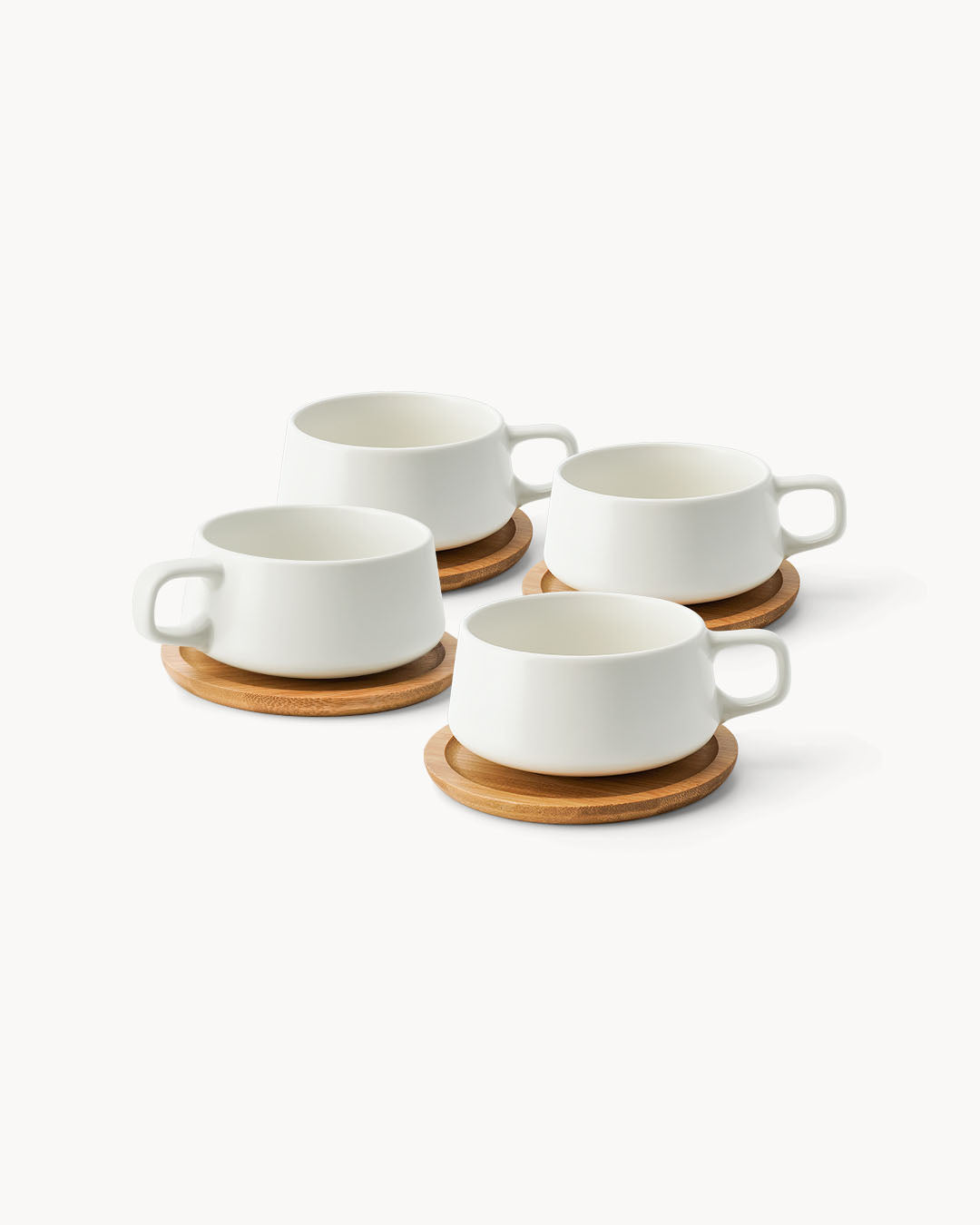 Kaffeebecher Set | Steinzeug-Tassen für Kaffeegenuss