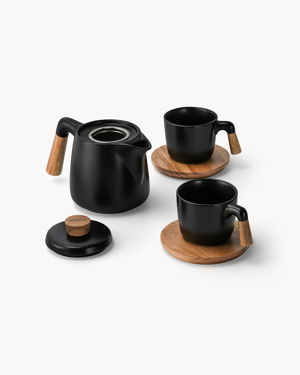 Miamio Teekannen Set Keramik mit 4 Tassen fur 4 Personen 1000ml