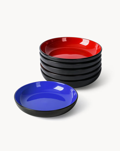 Miamio Teller Set 12-teilig Le Papillon Keramik, frische Farben