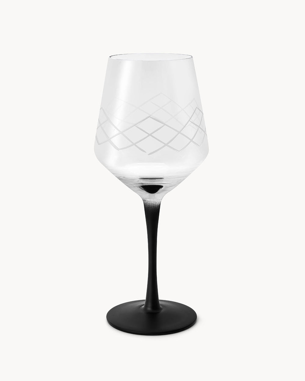 Miamio Weißweingläser Crystaluna 4er Set Glas mit schwarzem Fuß 2