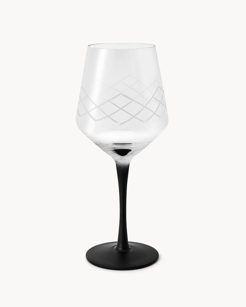 Miamio Weißweingläser Crystaluna 4er Set Glas mit schwarzem Fuß 2