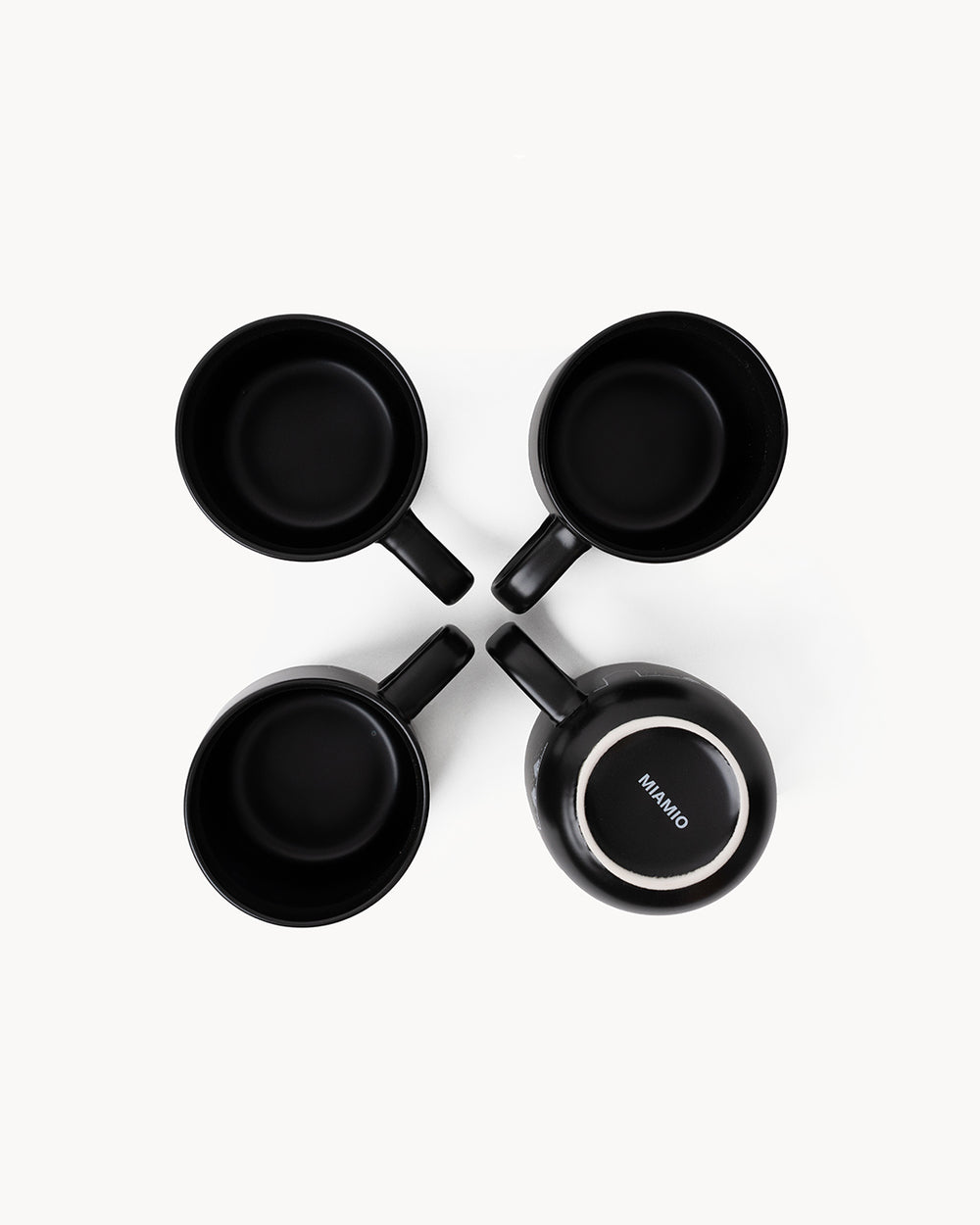 Miamio Weihnachtstassen Vinter 4er Set Keramik, Wintermotiv 500ml