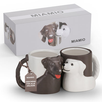 Hunde Keramik Tasse 300 ml / 3D Tassen Set