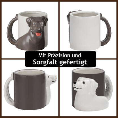 3D Hunde Tassen 2er Set 300 ml