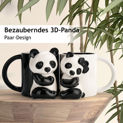 3D Panda Tassen 2er Set 400 ml