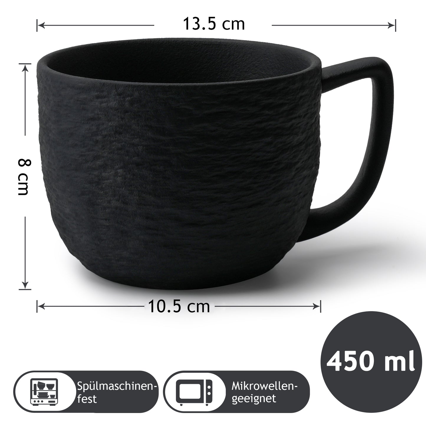 Kaffeetassen Set Oasis Kollektion (4 x 450 ml)