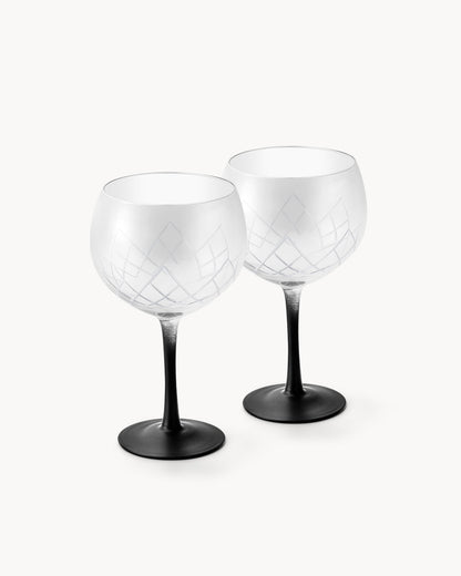 Gin Gläser Crystaluna 2er Set 650 ml mit Messbecher und Rührlöffel