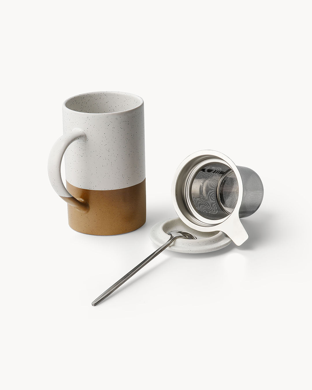 Teetassen Set mit Siebeinsatz und Deckel 2er Set 500 ml