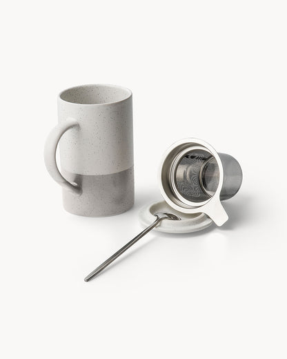 Teetassen Set mit Siebeinsatz und Deckel 2er Set 500 ml