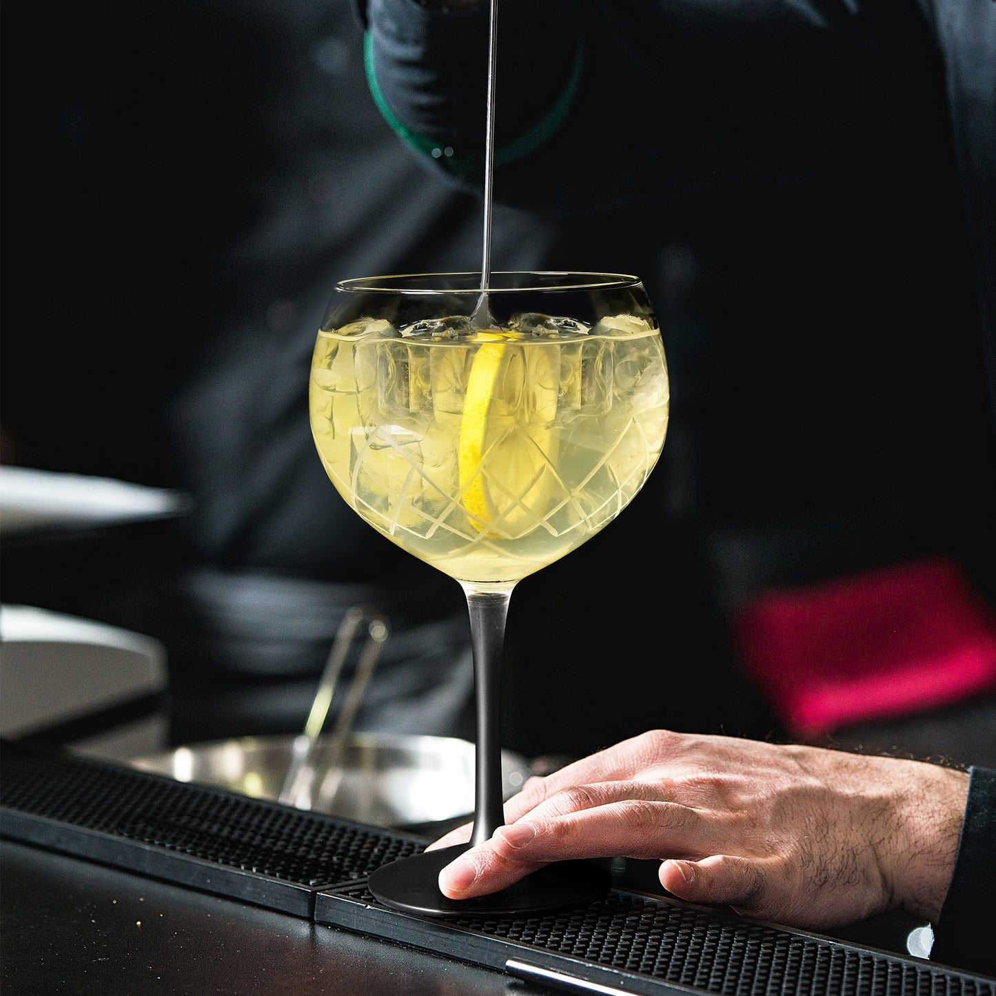 Gin Gläser Crystaluna 2er Set 650 ml mit Messbecher und Rührlöffel