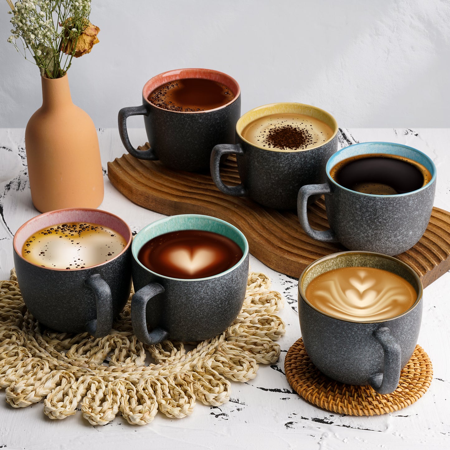 6er Kaffeetassen Set - Las Palmitas Kollektion